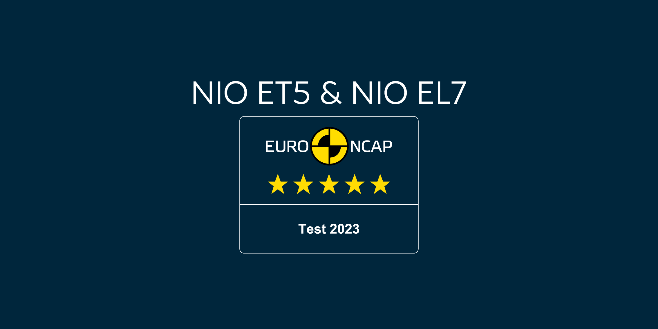 蔚来ET5、EL7(中国市场ES7)获Euro NCAP五星安全评级